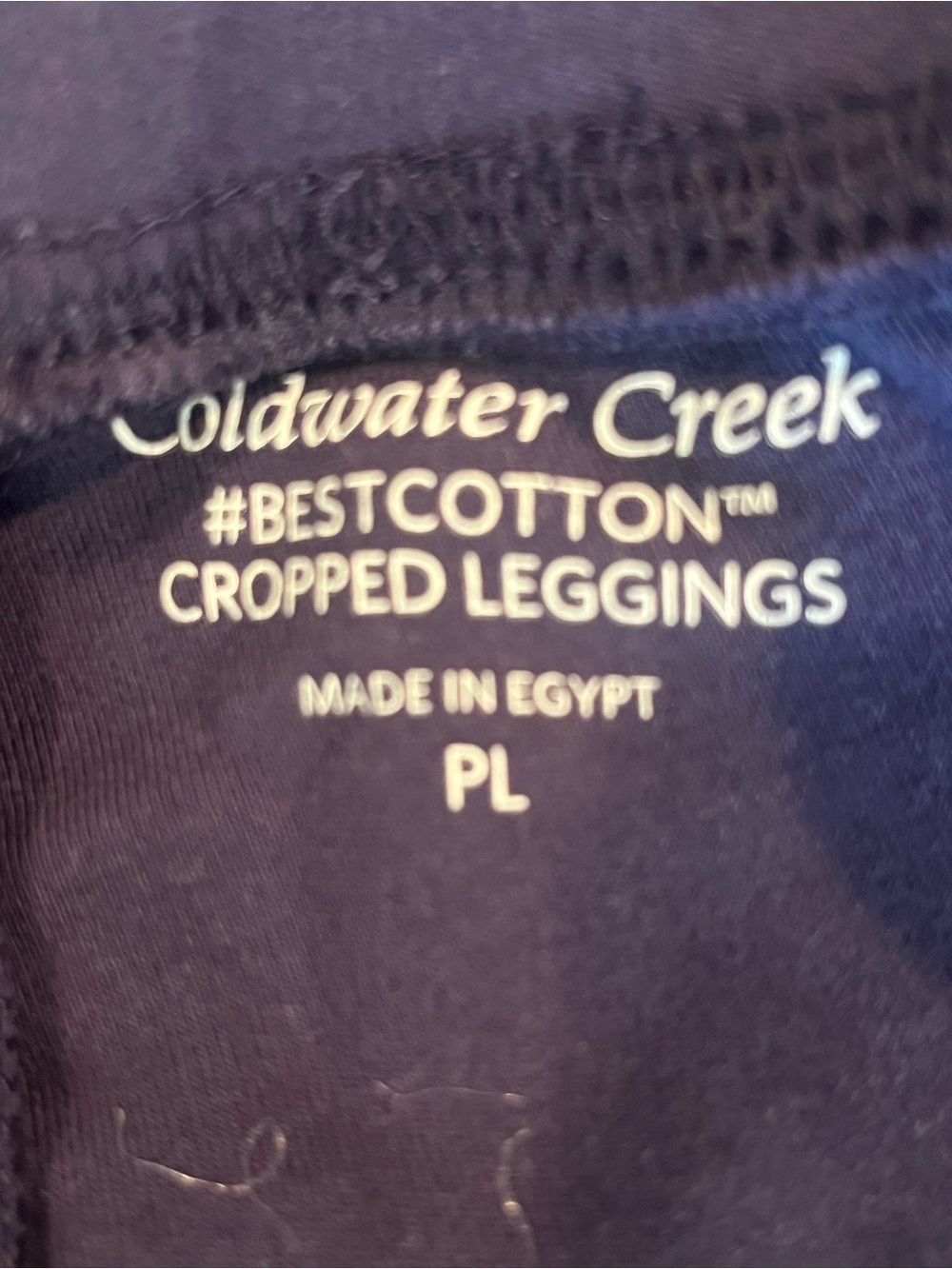 Coldwater Creek #BestCotton Navy Cropped Leggings Plus Size PL - Picture 4 of 4